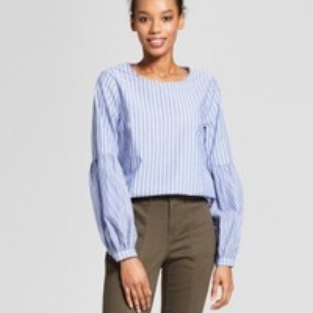 Women's Poet Corset Back Top Long Sleeve Blouse -